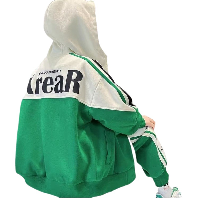 Children's wear boys spring wear suit 2024 new cuhk boys cool spring and autumn sports fashion online fashion