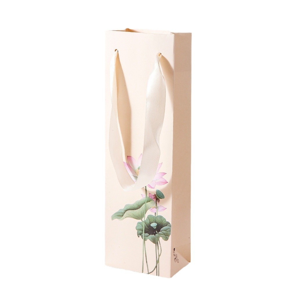 Picture of Lotus Bud Hairpin Box Jewelry Box Packaging Box Heaven and Earth Cover Rectangular Wooden Hairpin Silver Hairpin Hairpin Gift Box for Stall Wholesale