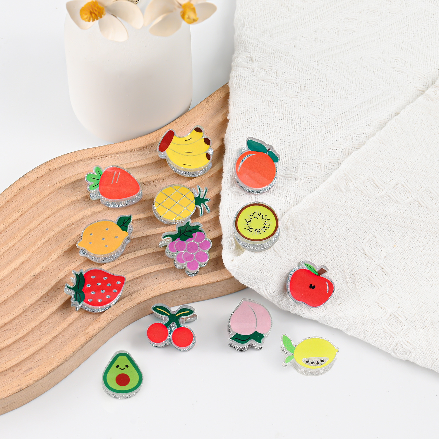 Gores New Mini Fruit Claw Clip Pvc 8cm Cross-Border Autumn and Winter Hot-Selling Accessories Hairpin