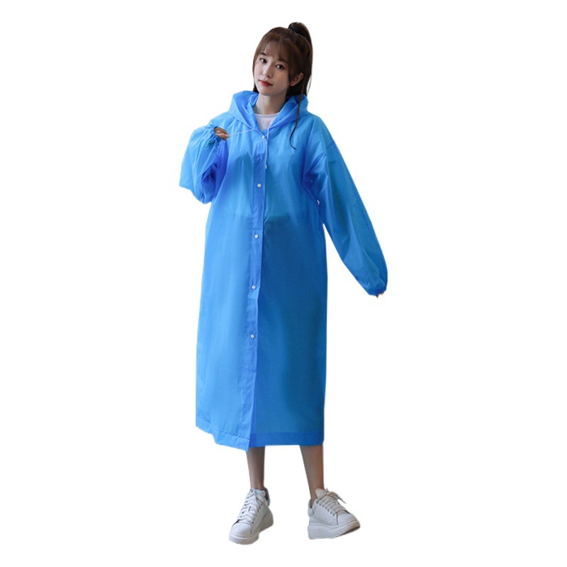 Factory thickened eva non-disposable adult raincoat travel portable raincoat long rainstorm raincoat wholesale