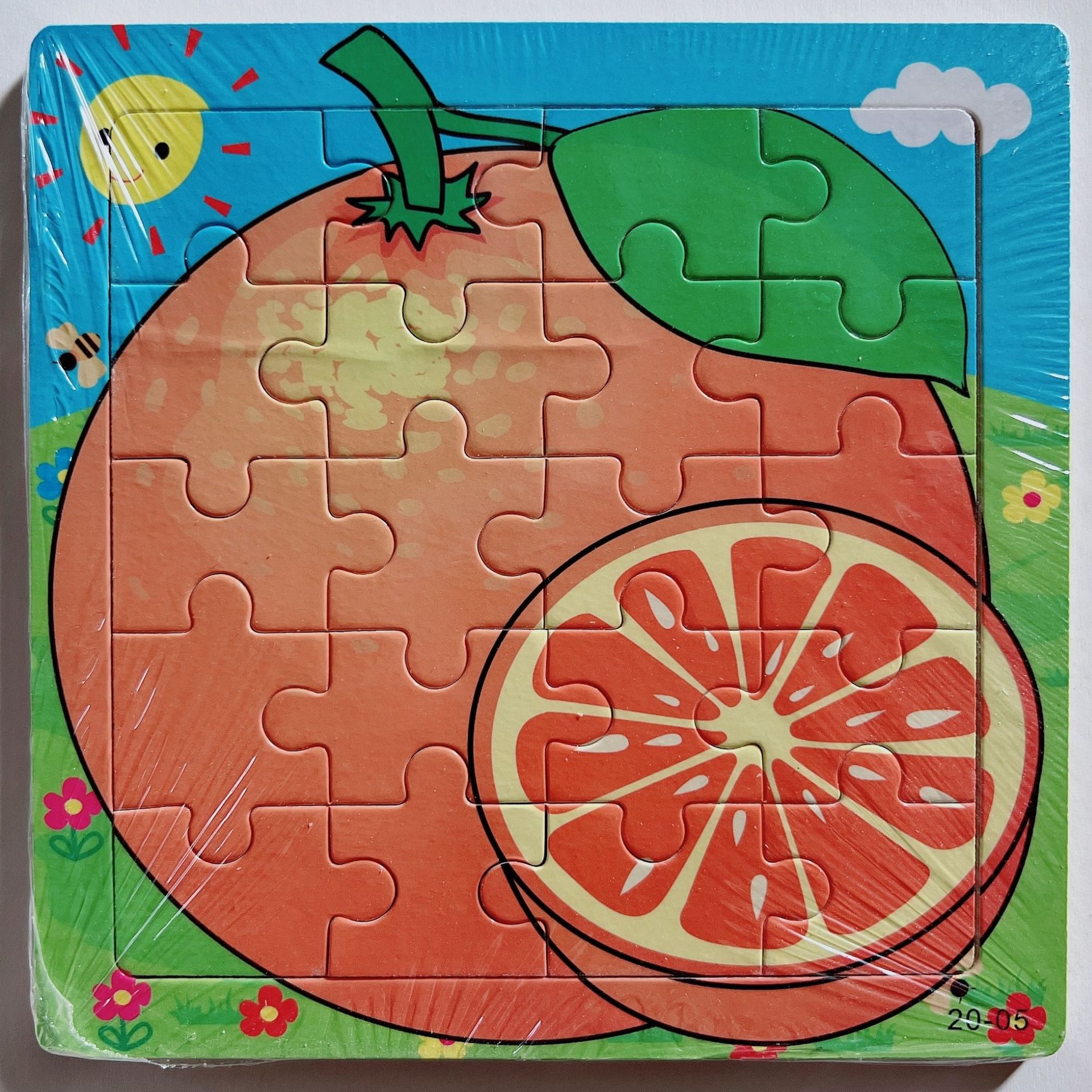 Picture of 20 Pieces of Wooden Kidsren's Intellectual Toys, Wooden Puzzles, Cartoon Animals, Street Stall Toys, Factory Direct Supply