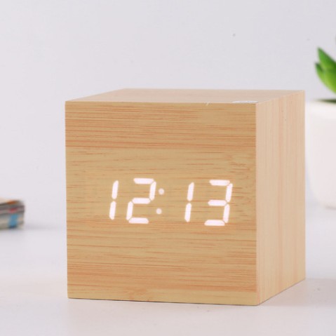 Picture of Source Manufacturer Electronic Clock Rectangular Wooden Clock Mini Alarm Clock Digital Clock Led Wooden Clock Luminous