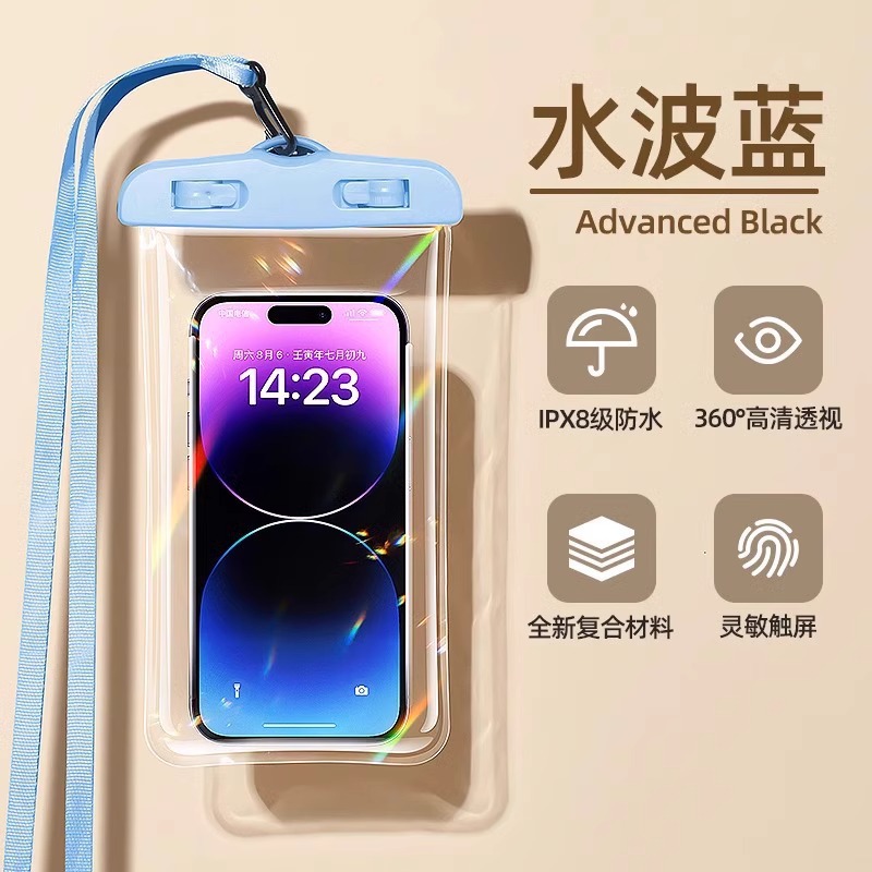 Picture of Mobile Phone Waterproof Bag Touchscreen Swimming Self-sealing Sealed Bag Seaside Diving Photo Drifting Transparent Waterproof Mobile Phone Case
