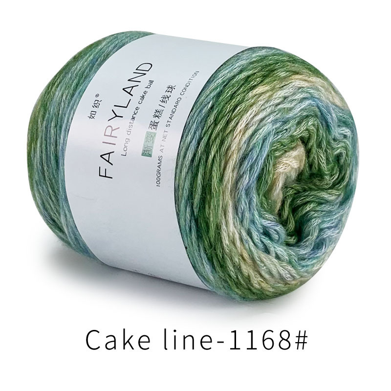 Picture of Cake line gradient segment dyed milk cotton wool ball ball scarf hat diy hand woven thread ball wholesale