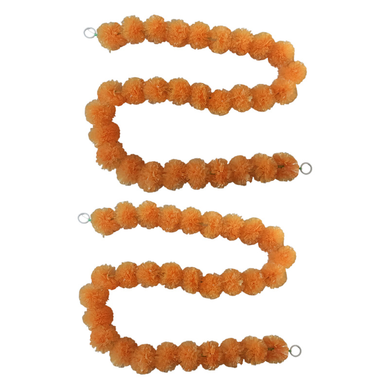 Picture of Marigold garland Indian wedding decoration flower string Mexican Day of the dead plastic decorative flower string