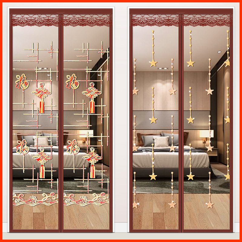 Anti-mosquito Door Curtain Magnet Magnetic Absorbing Household Magnetic Self-Absorbing Encryption Summer Mosquito Nets Screen Door Window Velcro Punch-Free