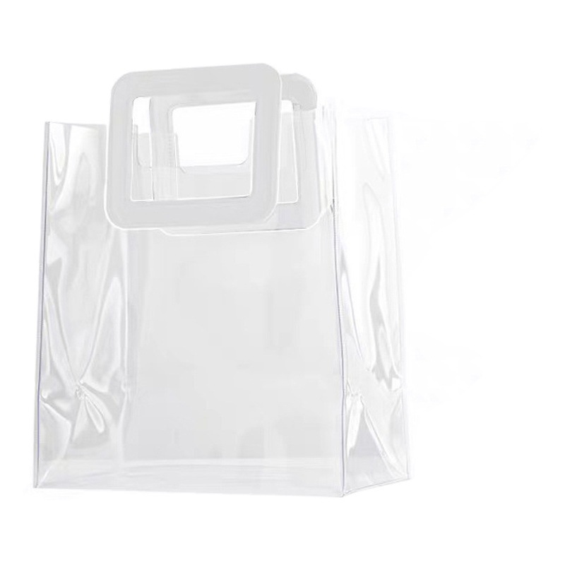 Special Offer Waterproof Portable Flower Box Thickened Jelly Bag Cake Flower Box PVC Handbag Floral Handbag Heart-Shaped Box