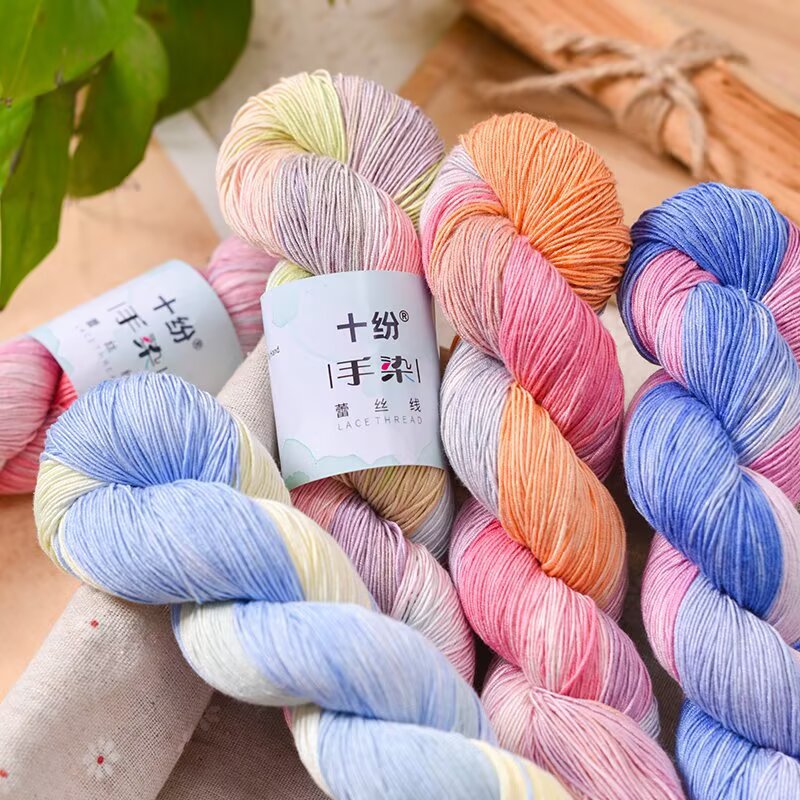 No.5 summer fancy lace segment dyed fine thread hand-woven DIY crochet hollow-out shirt for cross-border decoration