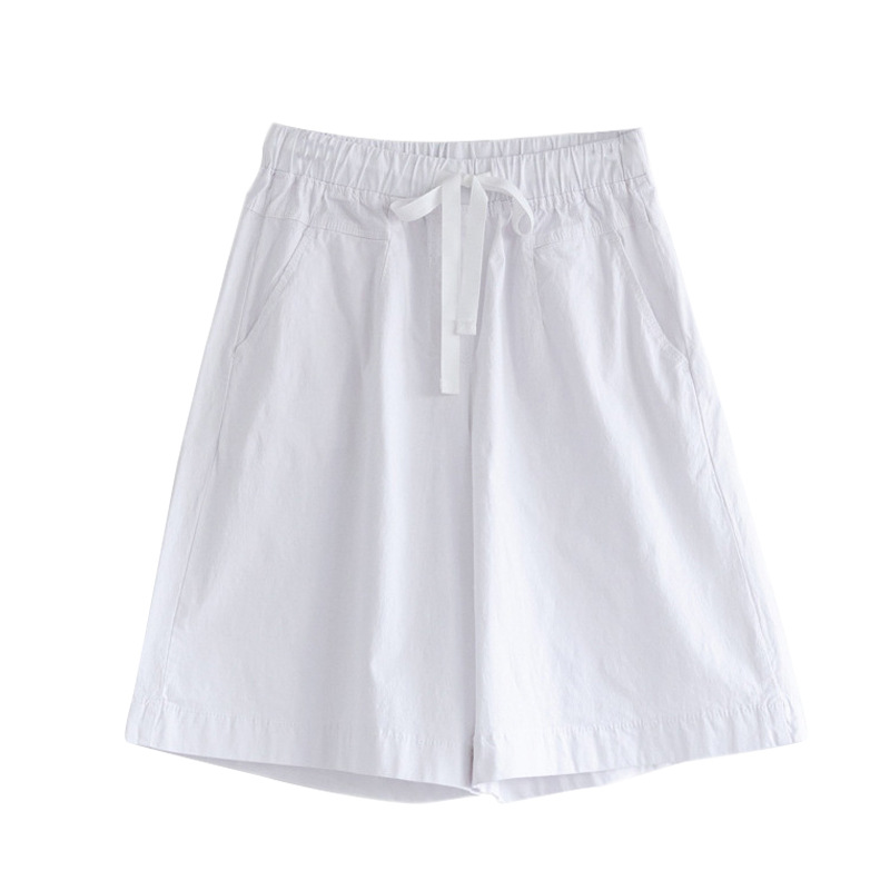 Picture of Five-point Pants Women's Loose Shorts Summer Thin High Waist 100.00kg Years New Casual Pants Women's Straight Black Five-point Pants