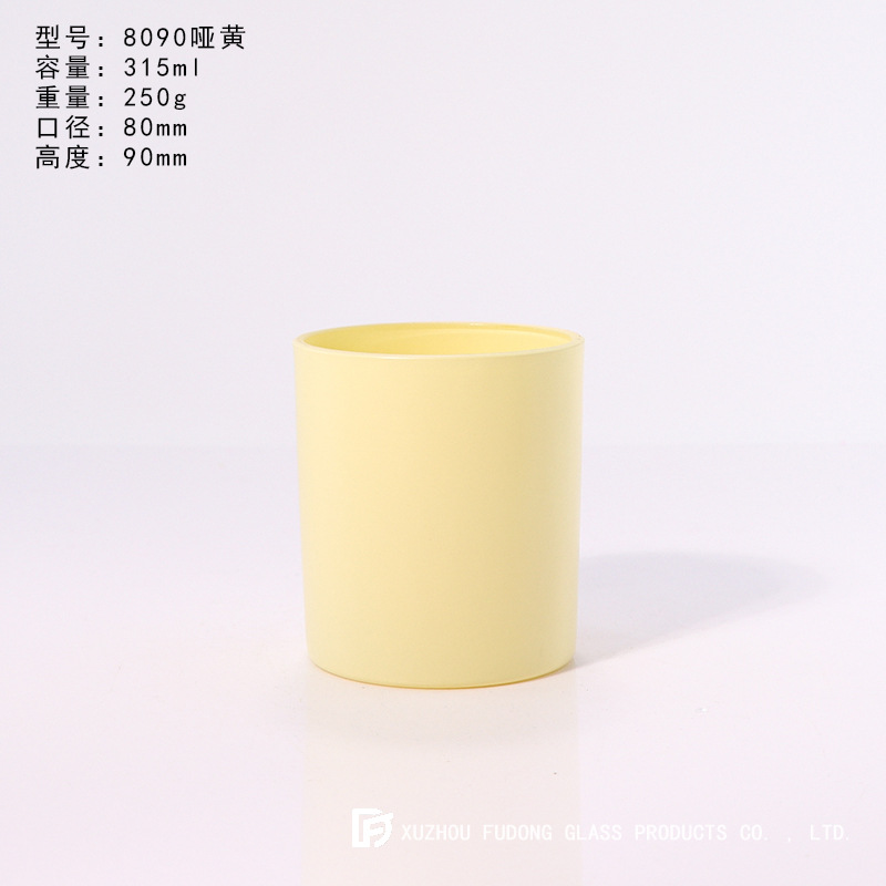 Picture of Color Frosted Candle Holder Glass Aromatherapy Candle Cup Creative Fashion Candle Jar DIY Aromatherapy Candle Holder with Lid for Home