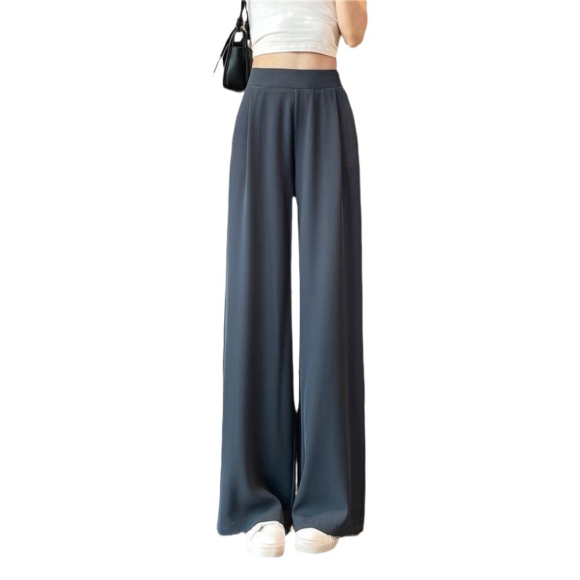 Women's New Summer Thin Suit Wide-Leg High-Waist Drape Pants Women's Loose Slimming Casual Straight Pants Trendy Batch