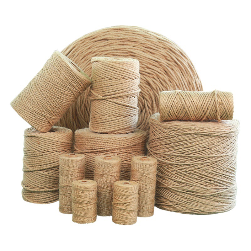 Jute Rope Handmade DIY Cat Climbing Frame Retro Decorative Tug-Of-War Rope Jute Braided Rope Jute Thick and Thin Jute Rope