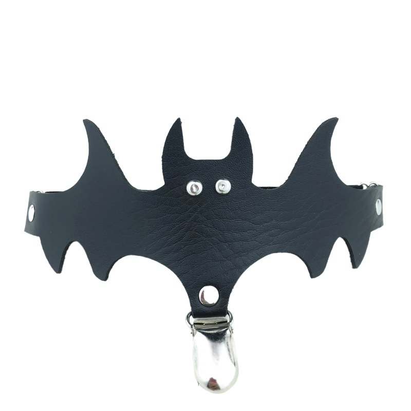 European and American cross-border personality exaggerated Halloween Christmas leg decoration bat wings leather garter socks clip leg ring