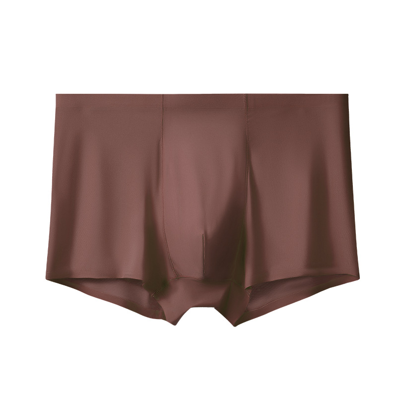 Picture of Men's underwear seamless ice silk underwear men's loose seamless underwear plus size solid color wholesale underwear men's boxers