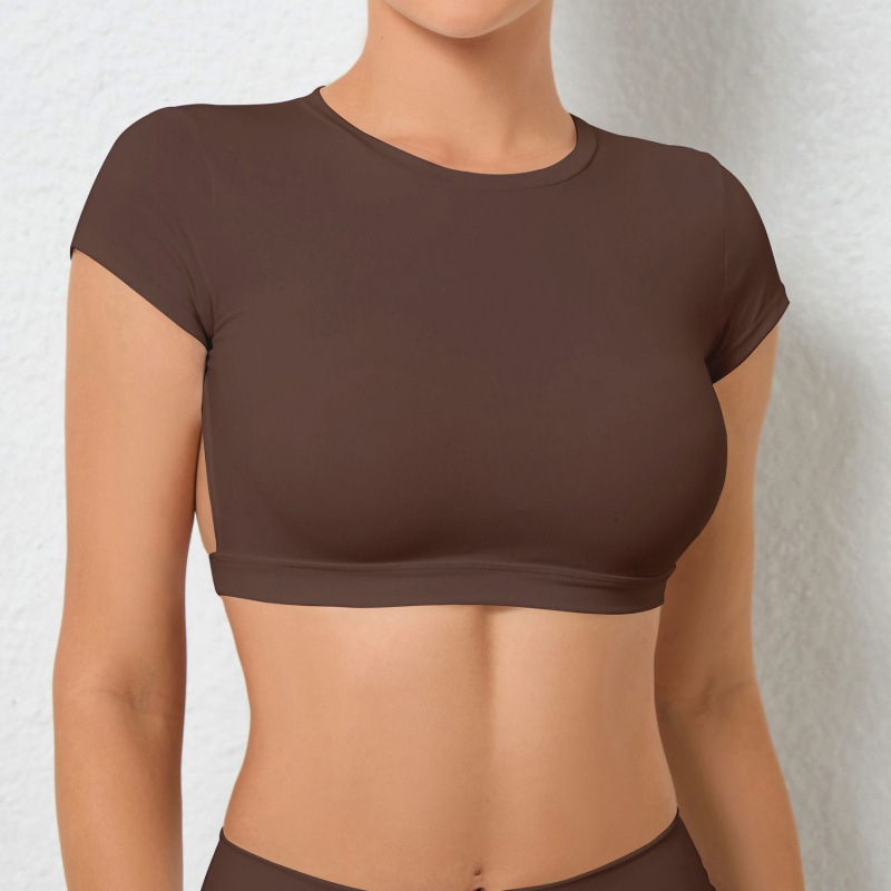 Summer Breast-Free Sexy Sports Vest Tight Elastic Quick-Drying Running Clothing Gym Vest Style Yoga Top