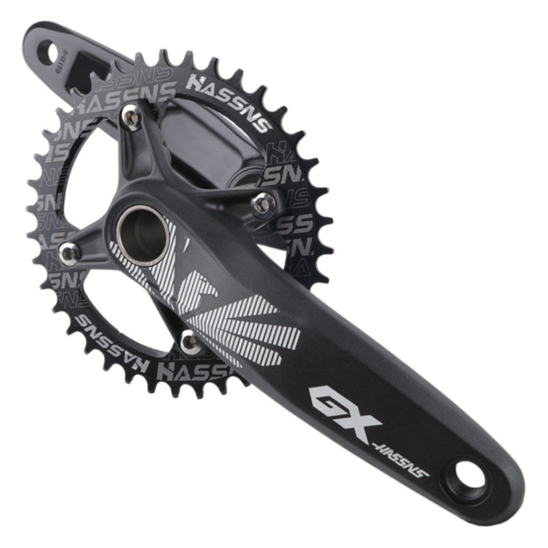 HASSNS GX mountain bike hollow integrated tooth plate widened crank modification positive and negative tooth single plate 32T 34T 36T