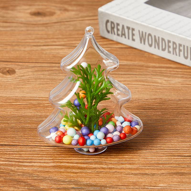 Little Red Book's Same Style Christmas Tree Star Bottle Origami Wishing Star Lucky Star Jar Transparent Plastic Box Packaging Box