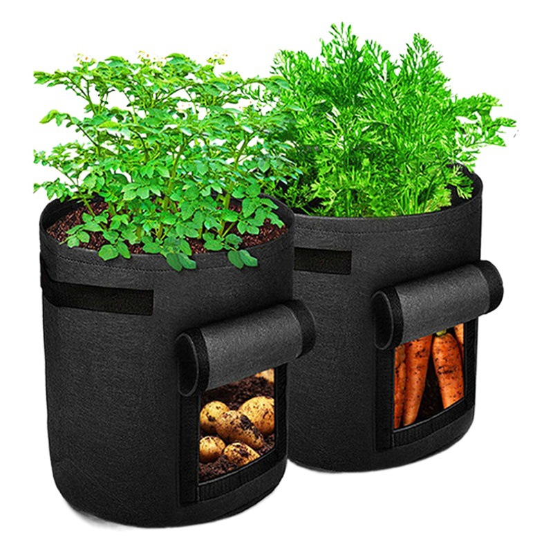 Felt Potato Planting Bucket Multifunctional Vegetable Seedling Bucket Large Capacity Vegetable Flower Beauty Planting Bags Seedling Bags