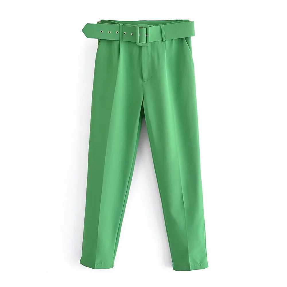 Picture of New Pants European Size Belt with Suit suit Spring Pure White Women Cross-border Pants White Pants