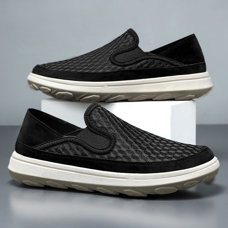 Men's Shoes Summer New Slip-On Sports Fly-Knit Breathable Shoes Wholesale Dropshipping Old Beijing Cloth Shoes Casual Shoes