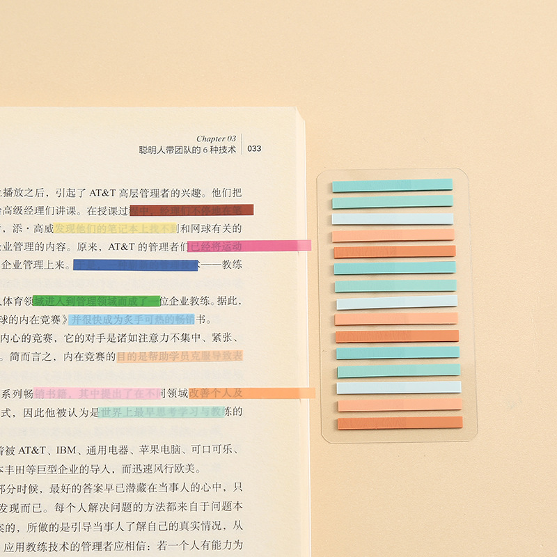 Picture of Extremely fine post-it notes for students to read key marks retro transparent note stickers ins combination PET index stickers wholesale