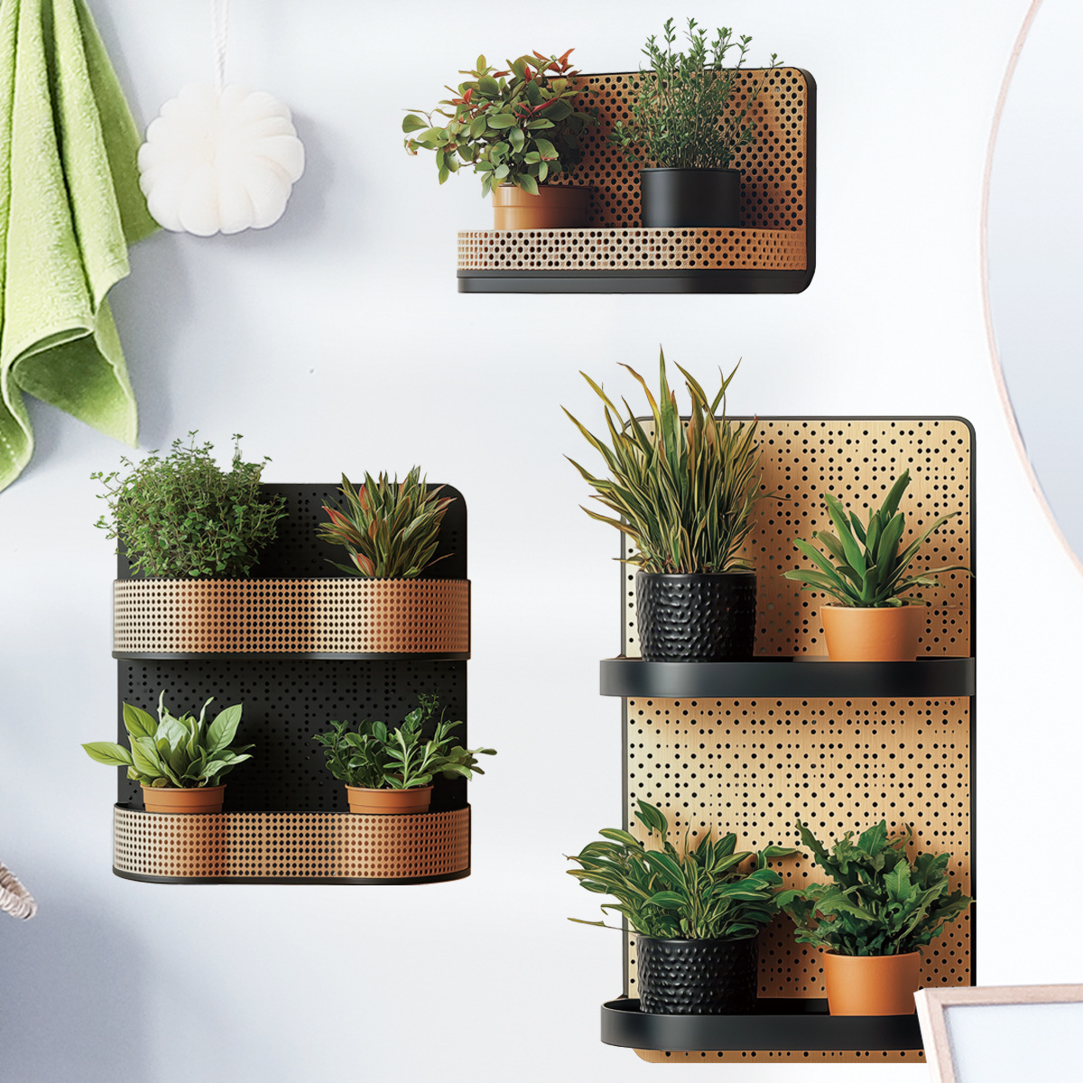 Anti-truth Plant Potted Plant Wall Decoration Stickers Cover Wall Stains Removable Wall Stickers 66031-New Bud