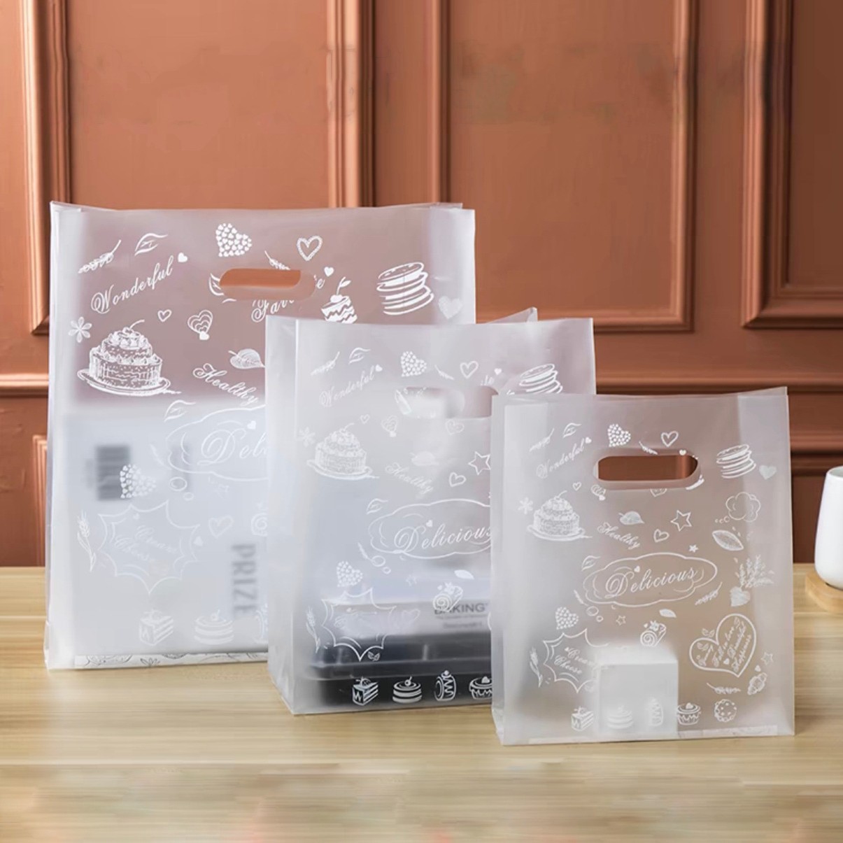 Baking Toast Bread Handbag Cake Dessert Bag Biscuit Food Transparent Handbag Disposable Bag