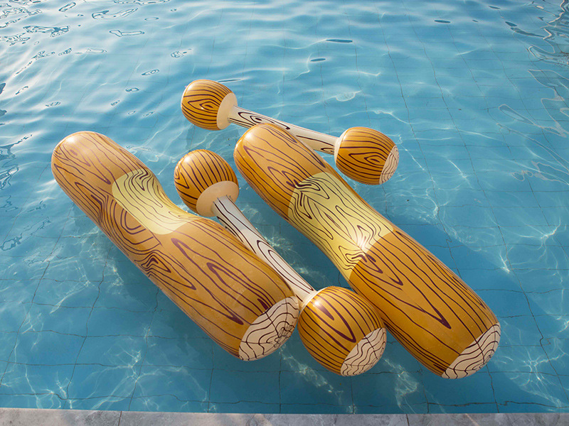 Picture of Water Inflatable Pair of Color Boxed Wood Grain Stick Cross-Border Water Game Stick Wholesale Inflatable Pair of Floating Rows