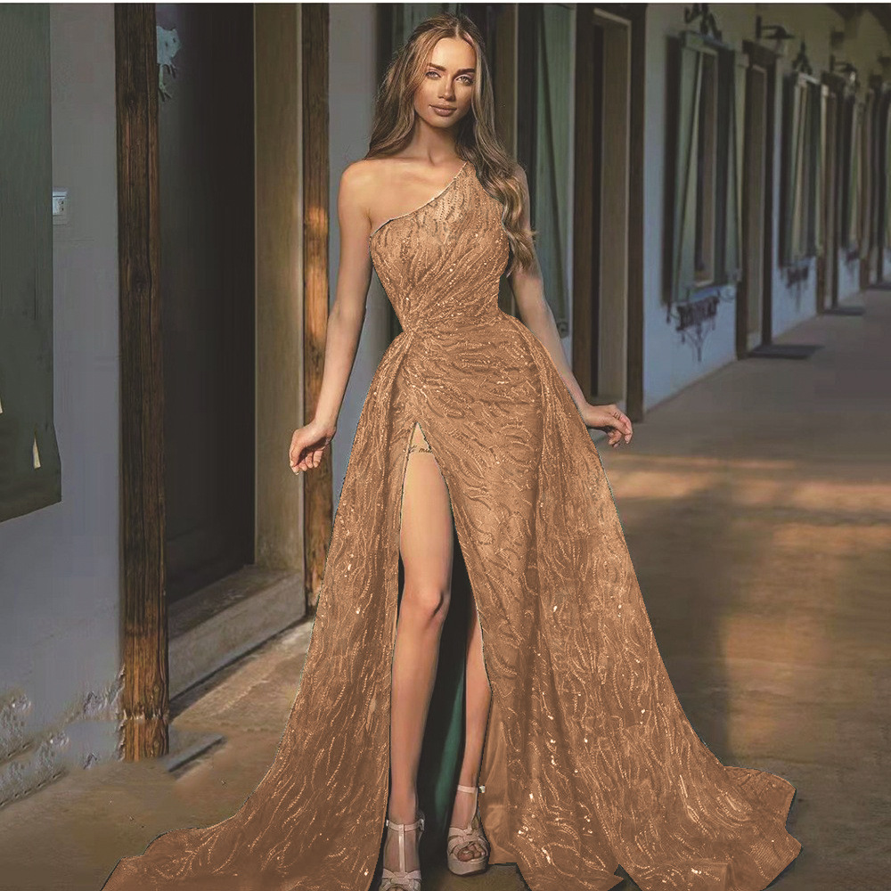 Exclusively for European Women's Wear European and American Celebrity Floor-Length Sequined Dress for Women