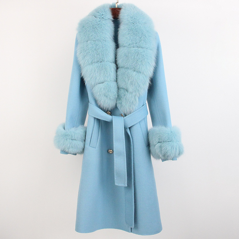 Picture of Cashmere Wool Coat Coat Autumn and Winter Coat Women's High-end Double-sided Wool Coat Women's Fox Wool Collar