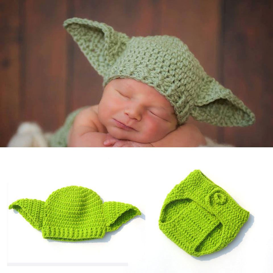 Picture of Star Wars Wisdom Old Man Master Yoda Baby Hand Woven Photo Suit Newborn One Hundred Days Photo Suit