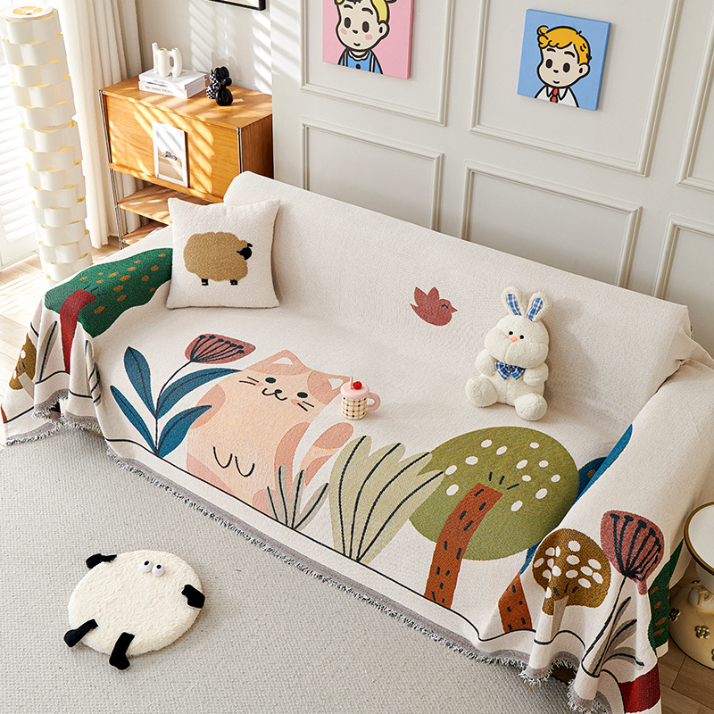 Cartoon Sofa Cover Cloth Chenille Sofa Towel Four Seasons Universal Sofa Cover Towel All-inclusive Full-cover Sofa Cover Cover Cushion
