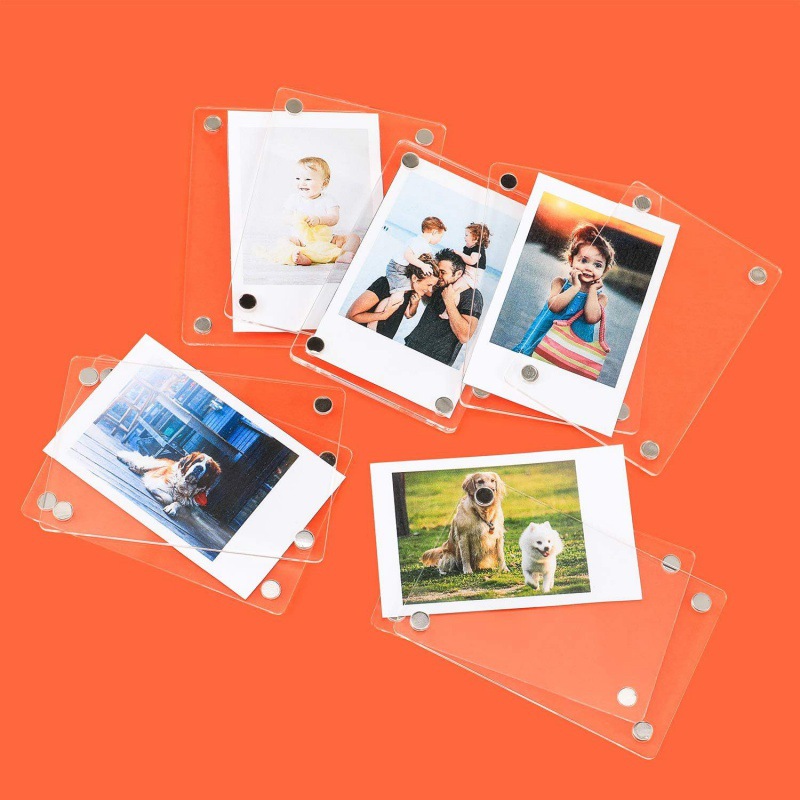 Picture of Acrylic refrigerator magnetic frame, double-sided photo refrigerator magnet photo frame, suitable for Fujifilm