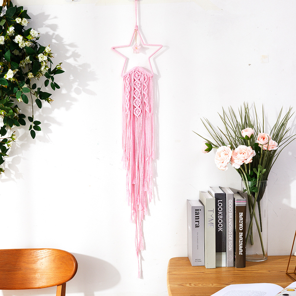 Picture of Cross-Border Hot Selling Moon Dream Catcher Hand-Woven Cotton Rope Tapestry Bohemian Style Wall Hangings