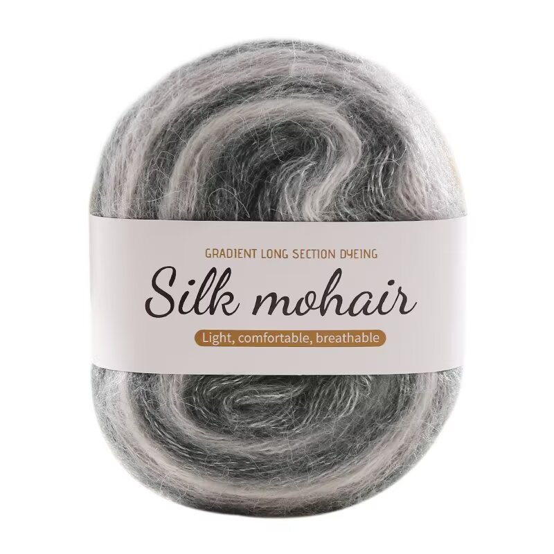 Picture of Gradient cake, silk segments, dyed mohair yarn balls, hand-knitted wool sweaters, scarves, hats, DIY shawl lines