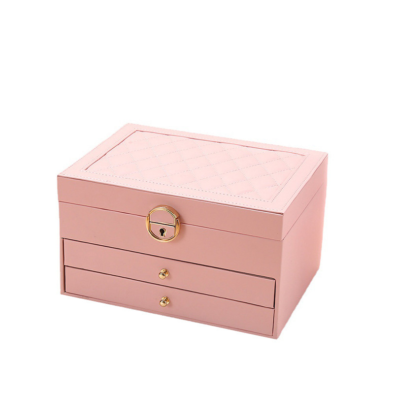 Picture of Jewelry Storage Box Large Capacity Multi-Layer Jewelry Hair Accessories Ring Earrings Necklace Earrings Bracelet Storage Box