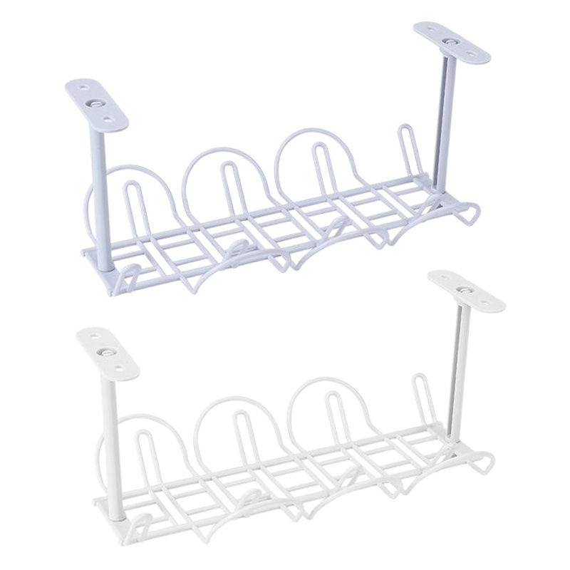2453 under the Table Power Cord Plug-In Storage Rack Drag Strip Compartment Hanging Basket Layered Rack Plug-In Board Storage Rack