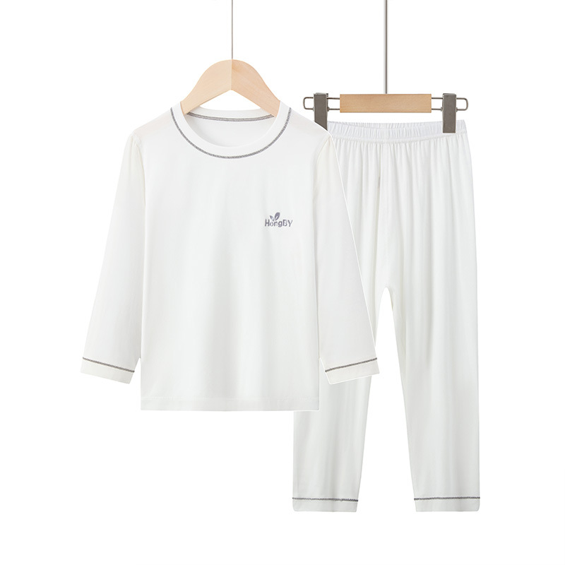 Picture of Summer Boys' Short-sleeved Shorts Modal Children's Pajamas Girls' Parent-child Home Clothes suit Children's Air-conditioning Clothes
