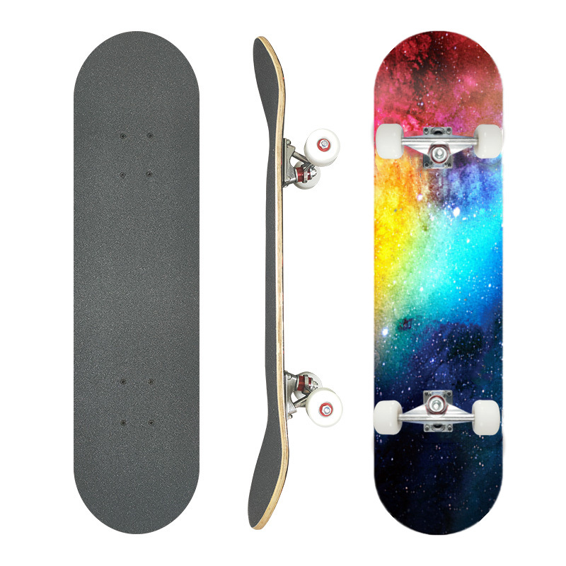 Picture of 31 inch skateboard professional adult street maple four-wheel beginner children double rocker concave skateboard