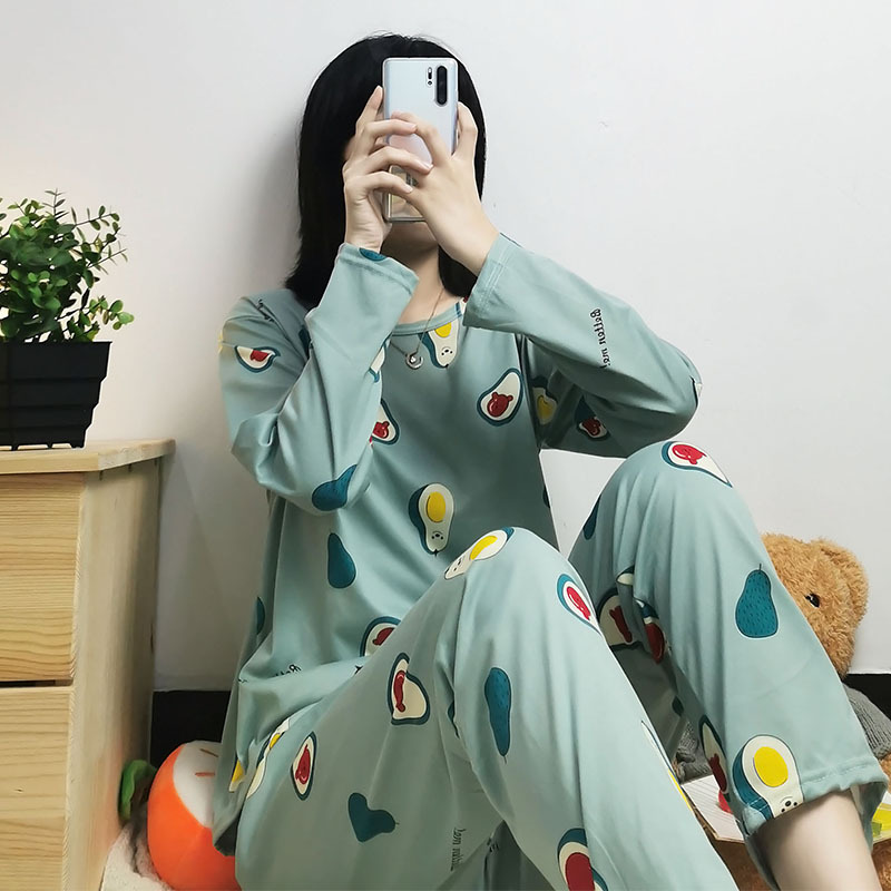Picture of Foreign trade stalls can wear pajamas women's spring and autumn thin home clothes cartoon cute women's long sleeve trousers suit