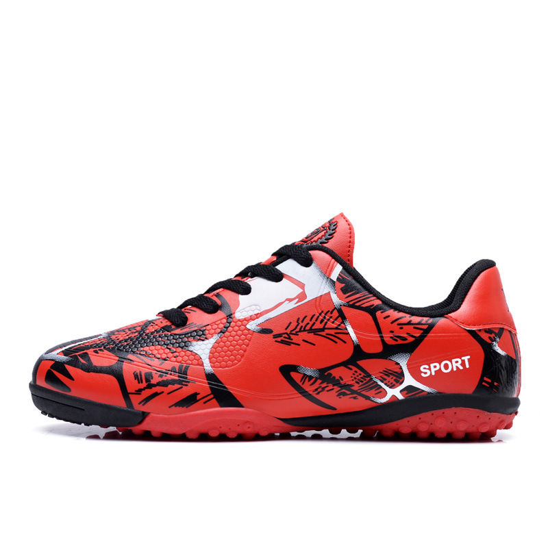 Picture of Cross-Border High-Top Adult Football Shoes for Men and Women Tf Broken Spikes Artificial Turf Ag Long Spikes Student Training Football Shoes Wholesale