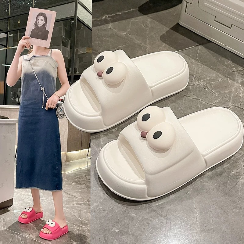 Women's Flip-Flops for Outer Wear, Women's Sandals, Women's Beach Shoes, Women's Thick-Soled Slippers, Women's Sandals, Women's Sandals