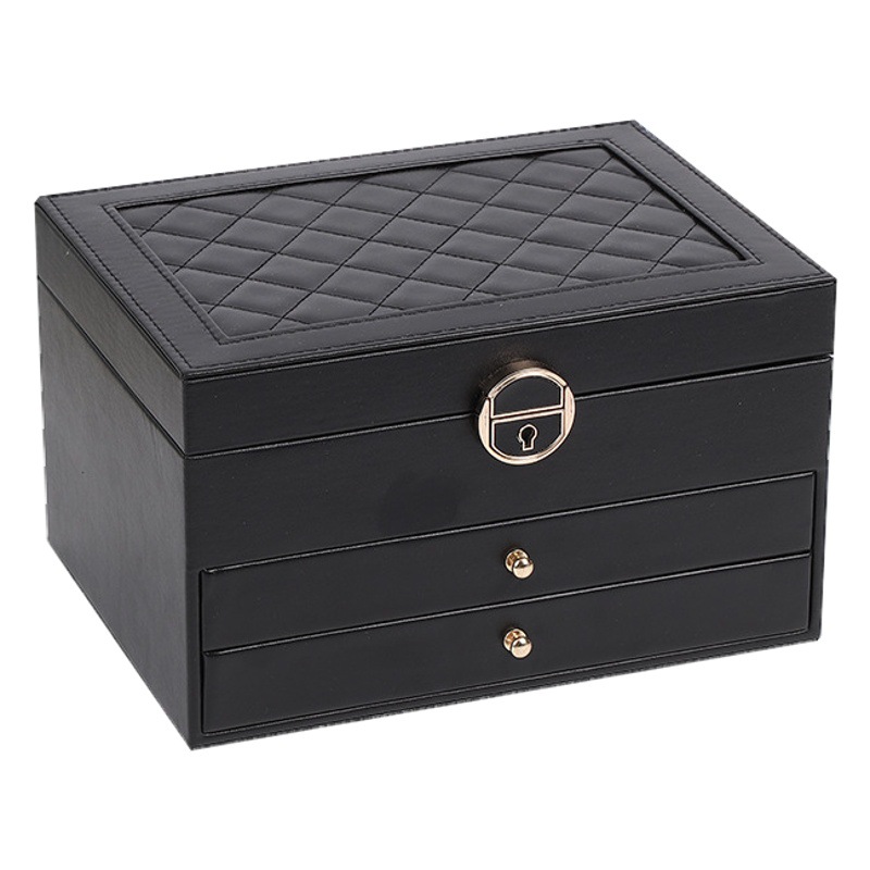 Picture of Jewelry Storage Box Large Capacity Multi-Layer Jewelry Hair Accessories Ring Earrings Necklace Earrings Bracelet Storage Box