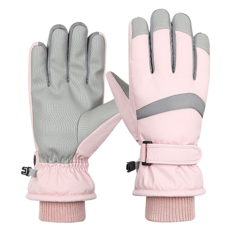 Ski Gloves Winter Cold-Proof Cycling Fleece-Lined Thickeneding Warm Sports Outdoor Touch Screen Gloves Sports Gloves