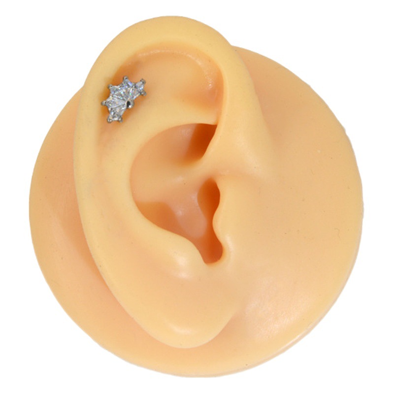 ASTM F-136 titanium alloy jewelry stitching crown color zircon lip nail ear nail bone nail source manufacturers straight hair