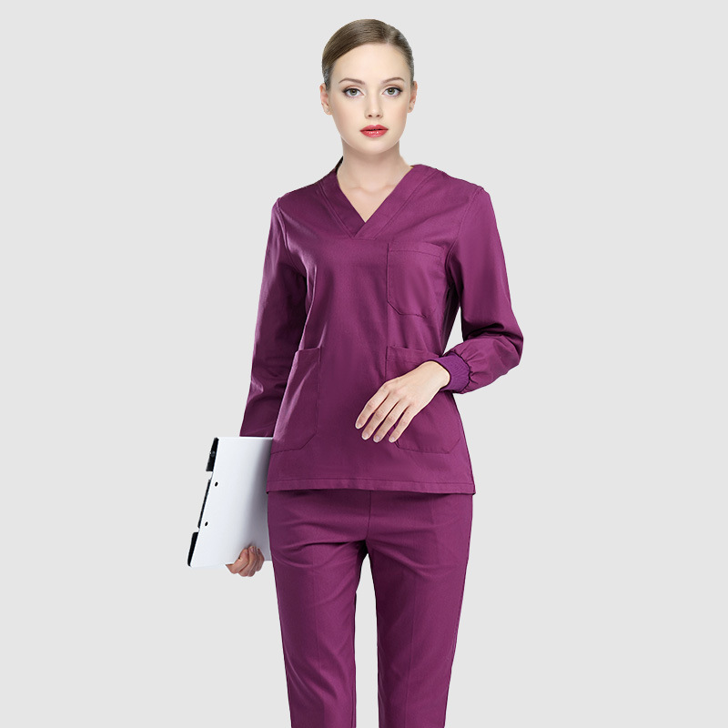 Picture of Hand Washing Clothes, Short-Sleeved Men's and Women's Doctor Clothes, Pure Cotton Surgical Clothes, Oral Beauty Work Clothes, Long-Sleeved Suits