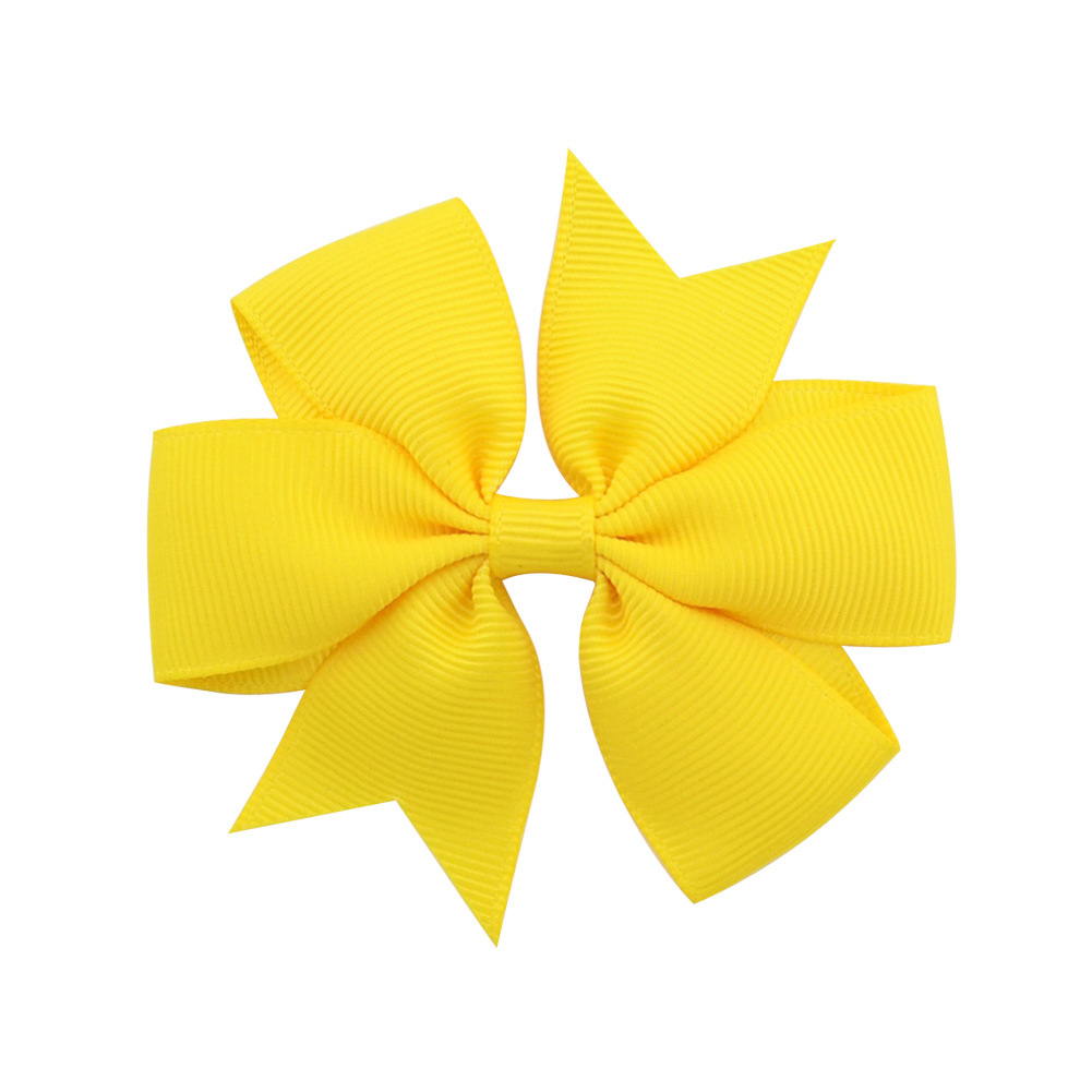 Picture of 53 Colors Amazon Hot Selling Six-Ear Pure Color Ribbed Fishtail Bow Hairpin Hair Accessories Kidsren's Headwear 564