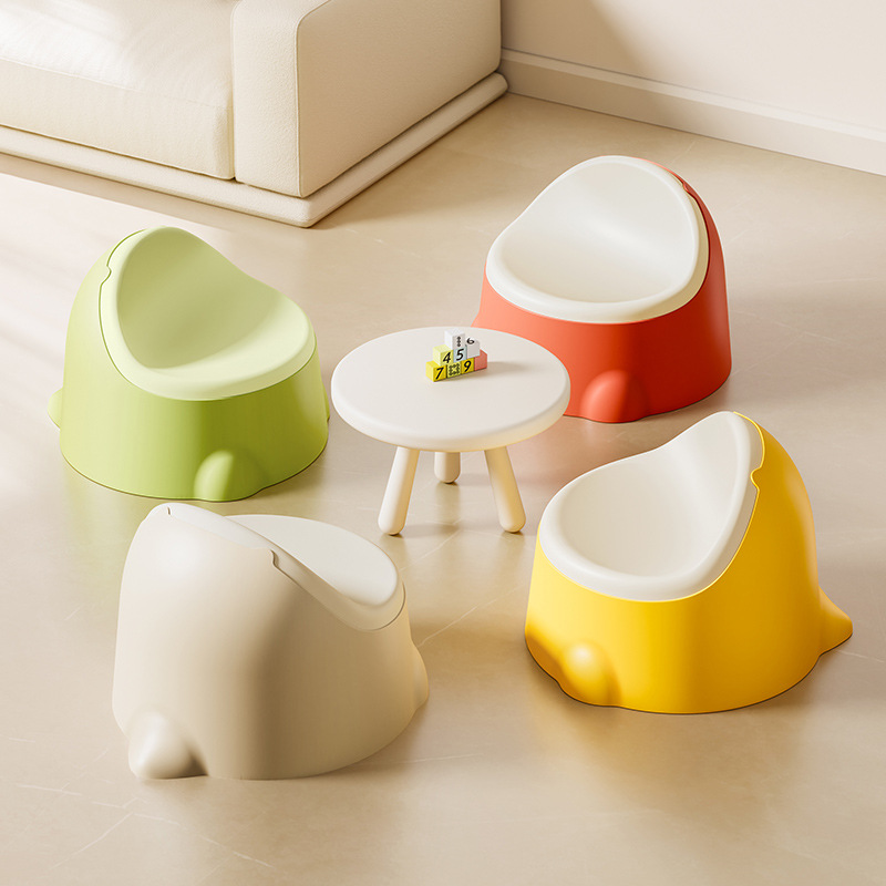 [Heartmade] Little Dinosaur Bench Home Stool with Backrest Strong Load-Bearing Capacity Children's Cute Shoe Changing Stool Small Low Stool