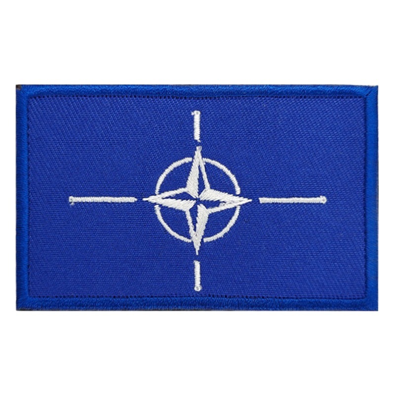 NATO Armband ISAF Tactical Morale Badge NATO Embroidered Velcro Badge Backpack Costume Decoration Cloth Sticker Flag