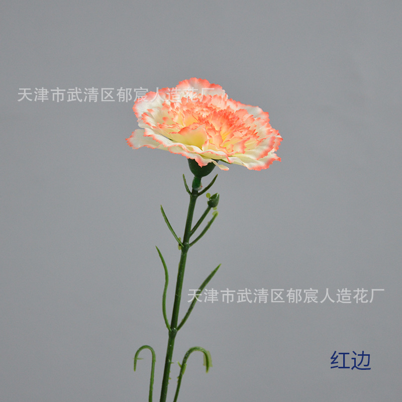 Picture of Carnation Single Branch Simulation Flower Mother's Day Flower Basket Flower Arrangement Shopping Mall Holiday Atmosphere Modeling Layout
